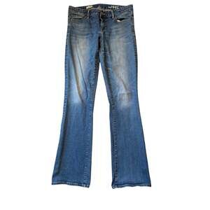 Gap 1969 Women's Medium Wash Blue Denim Bootcut Flare Stretch Curvy Jeans 30XL